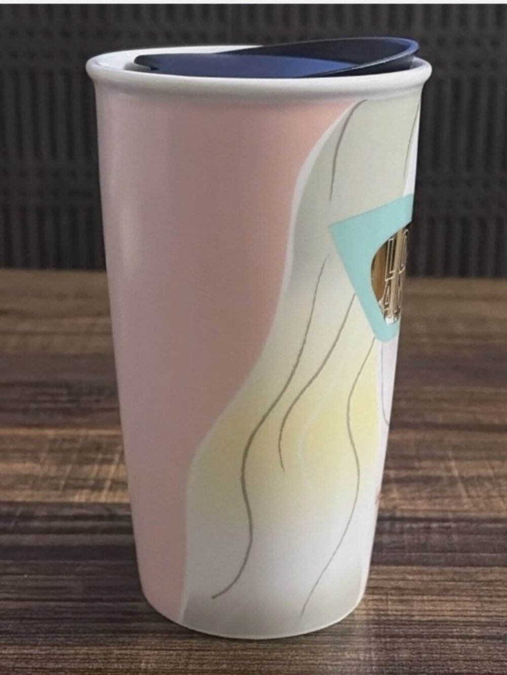 2016 Starbucks Los Angeles Sunglasses Girl Ceramic Tumbler 12 oz Travel Mug Cup